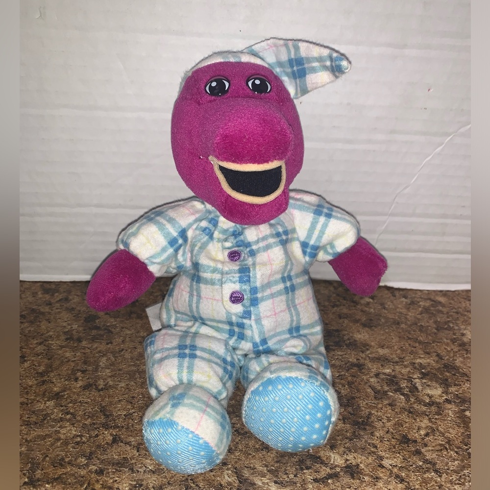 Vintage Barney plush in Pajamas